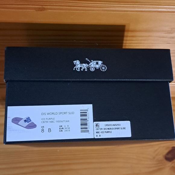 New COACH Disney World Sport Slide 50th Anniversary Size 8B Ice Purple - Picture 4 of 9